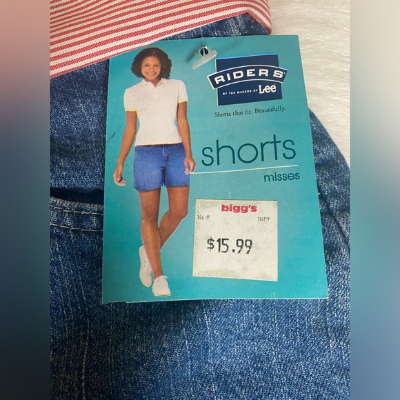 NWT Lee Riders Denim Jean Shorts sz 14 M Mid Stone Five Pocket - Picture 5 of 9